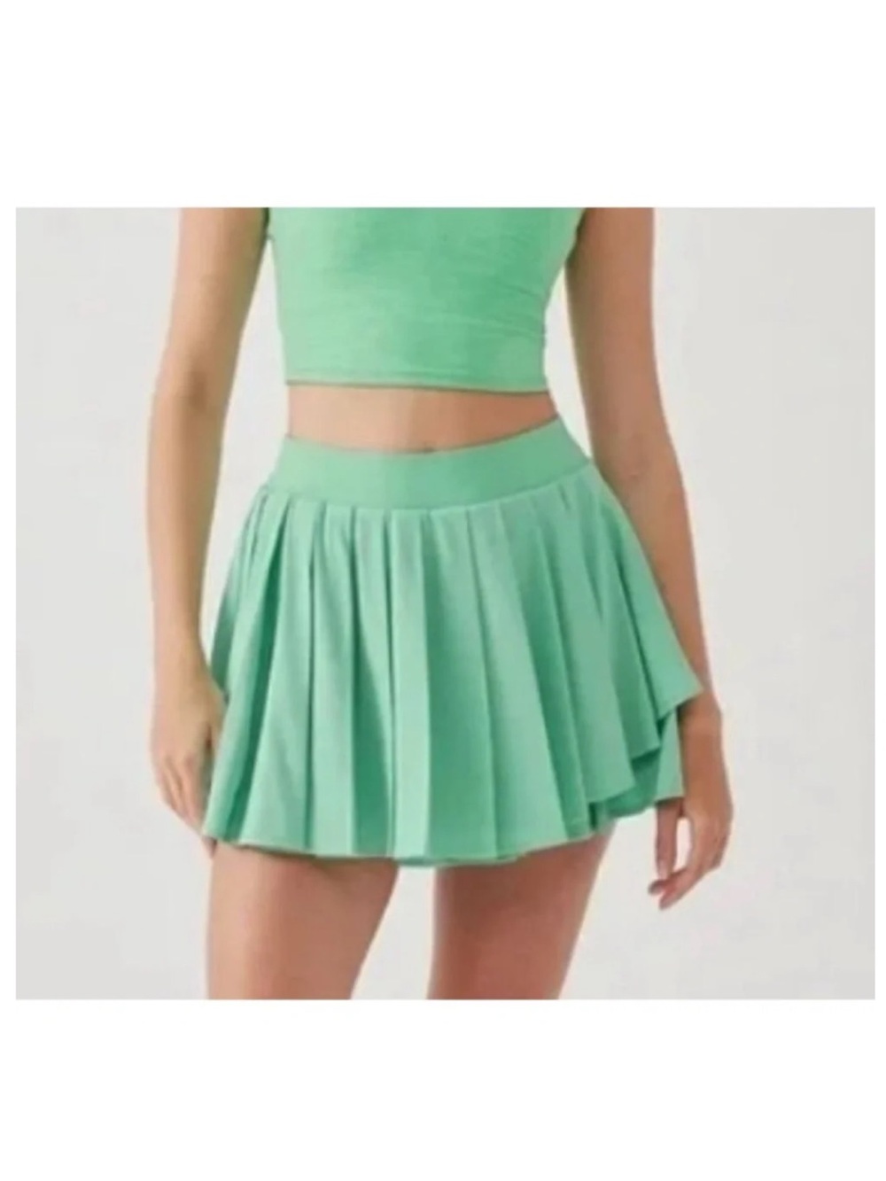 Outdoor Voices Court Skort Mint Green Pleated Athletic Tennis/Golf Skirt Size M